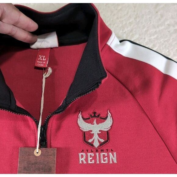 Mitchell & Ness Atlanta Reign Men XL MVP Track Jacket Embroidered Black Red Logo - Picture 8 of 9